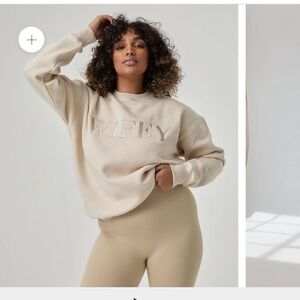Wifey Cream Crew Neck Sweater